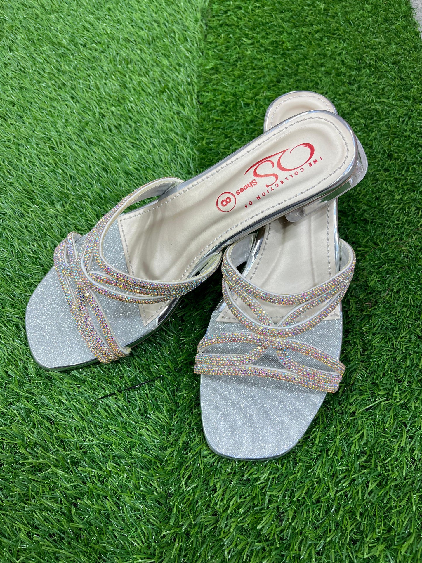 Luxe beaded Crystal Heel Sandals